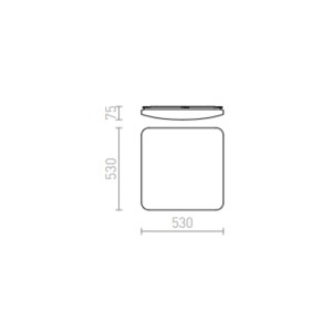 Plafoniera SEMPRE SQ 53 sensore da soffitto acrilico 230V LED 56W 3000K
