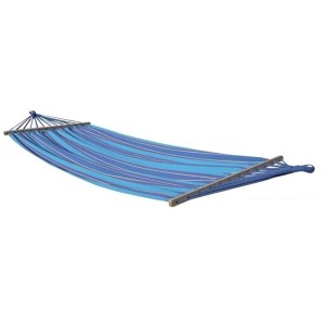 AMACA IN COTONE 200X100 BASTONI SOSTEGNO CM.80 COMPLETA DI FUNI