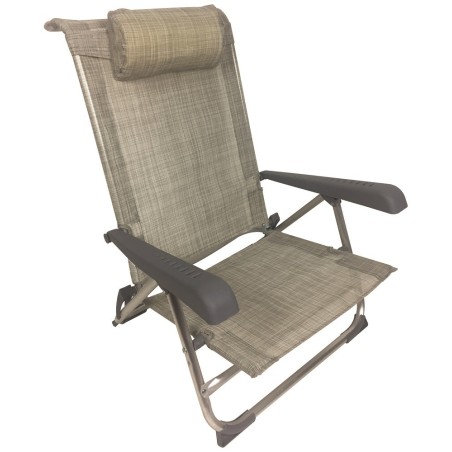SDRAIO SEDIA SPIAGGINA SUN ALLUMINIO E TEXTILINE 39X47XH24/77 MARE SPIAGGIA PISCINA
