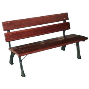 PANCHINA PARK JUNIOR IN GHISA E LEGNO 122X60X72H ARREDO ESTERNO