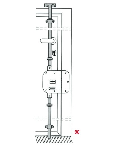 CR ASTE VERTICALI PER SERRATURE Art.90 � mm.18