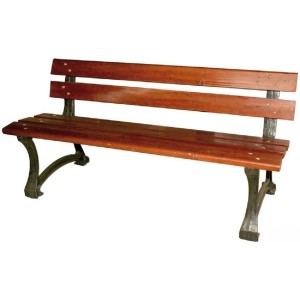 PANCHINA PARK MAXI IN GHISA E LEGNO 150X58X72H ARREDO ESTERNO