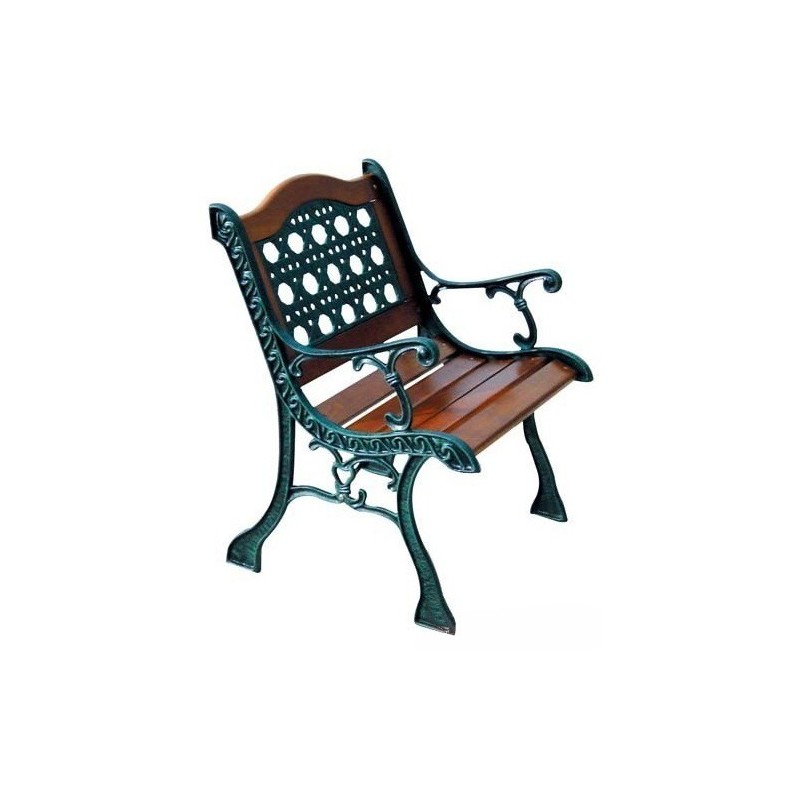 POLTRONA RATTAN ARC IN GHISA VERNICIATA E LEGNO 61X60 ARREDO ESTERNO POLTRONA RATTAN ARC IN GHISA VERNICIATA E LEGNO 61X60 ARREDO ESTERNO