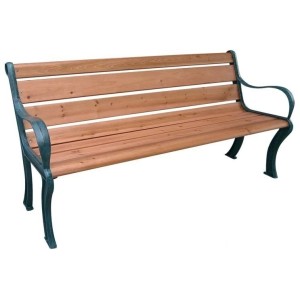 PANCHINA ELEGANT MAXI  IN GHISA E LEGNO 156X56X77H ARREDO ESTERNO
