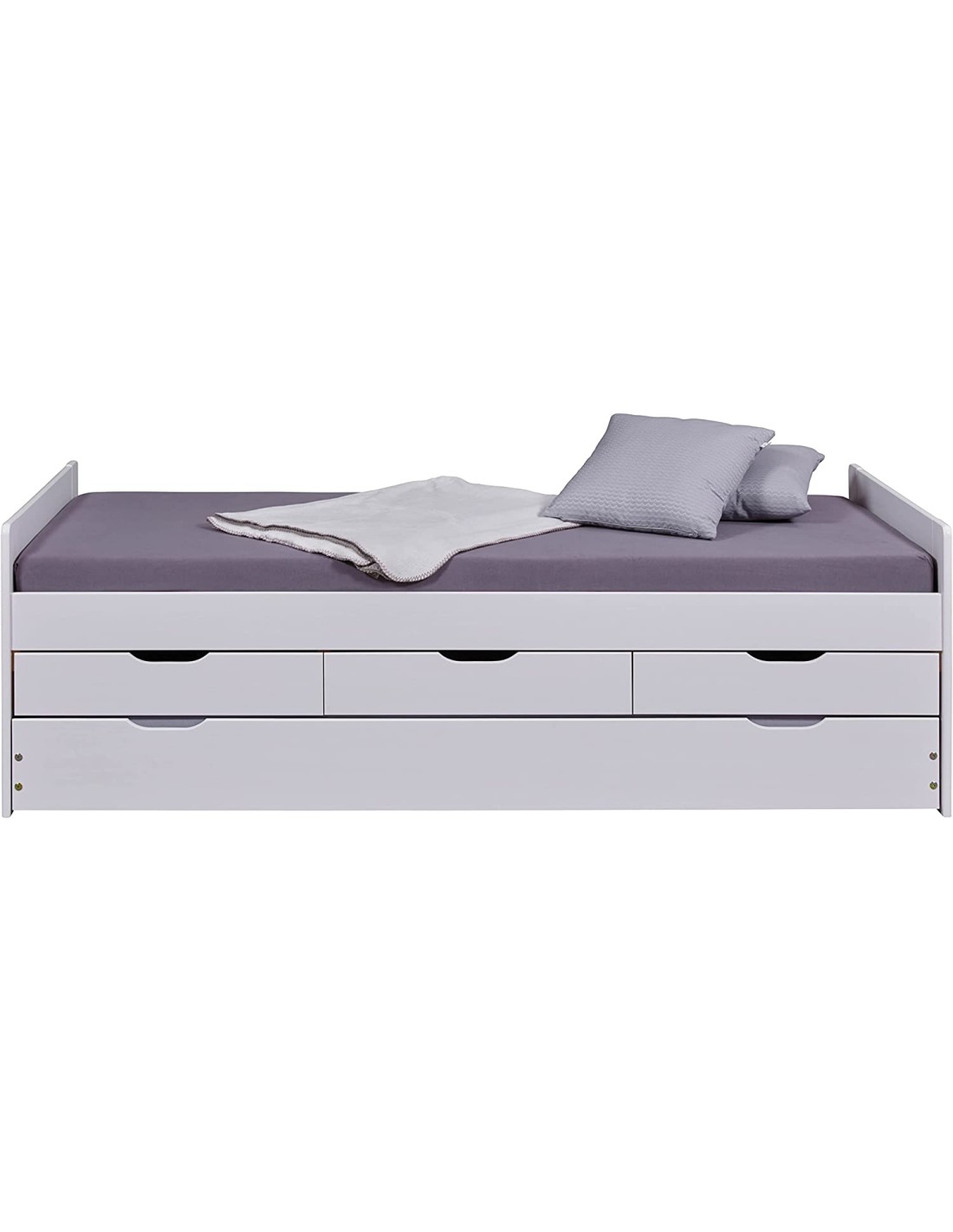 Letto per bambini, letto per ragazzi, 200x90 bianco