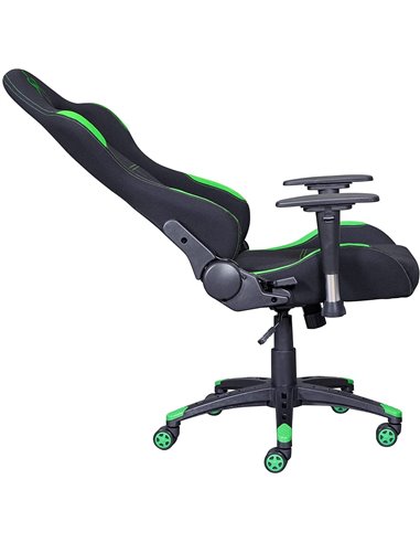 SEDIA POLTRONA GAMING GREEN O UFFICIO PROFESSIONALE ERGONOMICA 66x50x127-134 CM COLORE VERDE XL