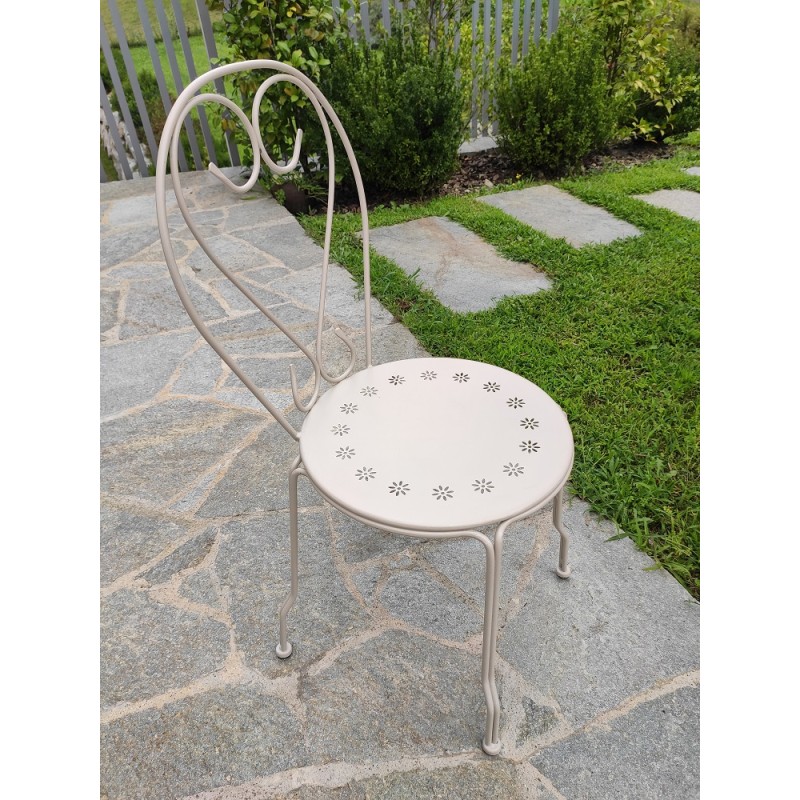 Sedia in acciaio 4 pz. mod. Sorrento crema opaco Sedia in acciaio 4 pz. mod. Sorrento crema opaco