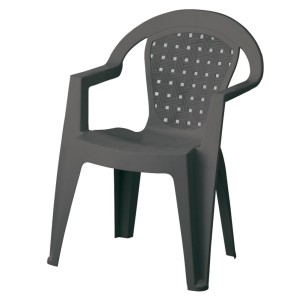 Poltrona resina antiscivolo antracite pz.04 arredo giardino
