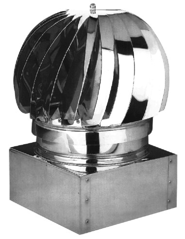 FUMAIOLO VENTOLINO ZINCATO CAPPELLOTTO GIREVOLE QUADRO CM.27X27 COMIGNOLO TUBO STUFA