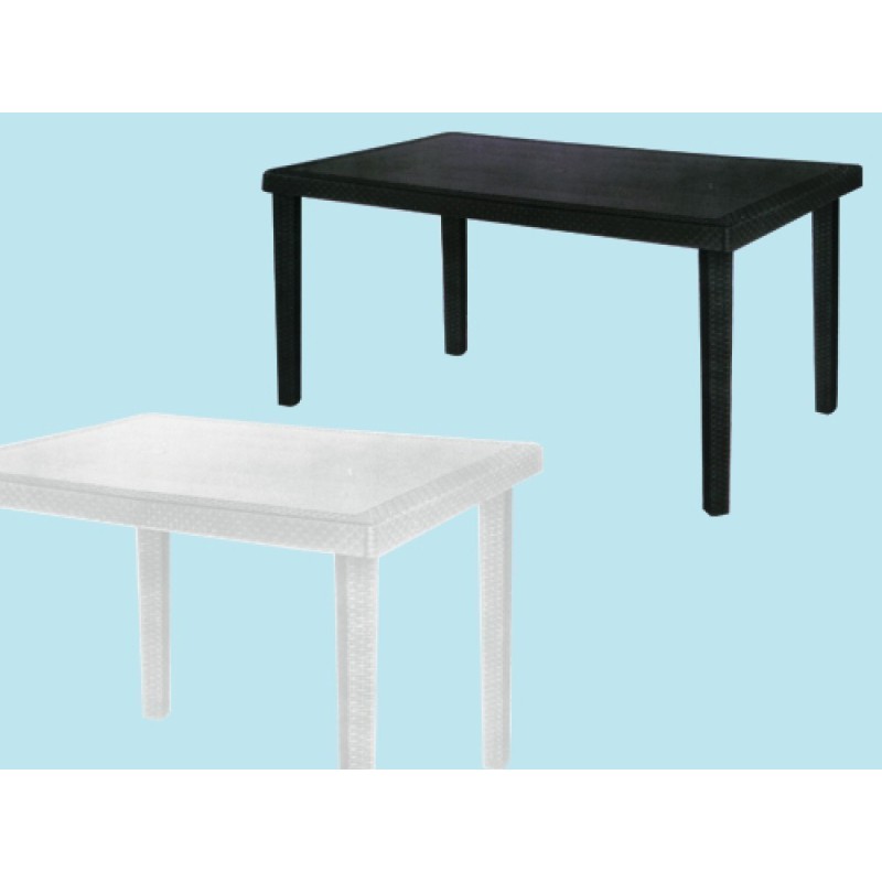 TAVOLO BOHEME IN POLIPROPILENE EFFETTO RATTAN 90X90X74H BIANCO TAVOLO BOHEME IN POLIPROPILENE EFFETTO RATTAN 90X90X74H BIANCO