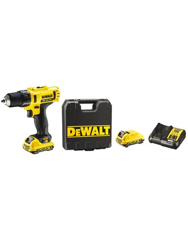 TRAPANO DEWALT BATTERIA LITIO 10,8V DCD 710D2 CON 2 BATTERIE, CARICATORE E VALIGETTA