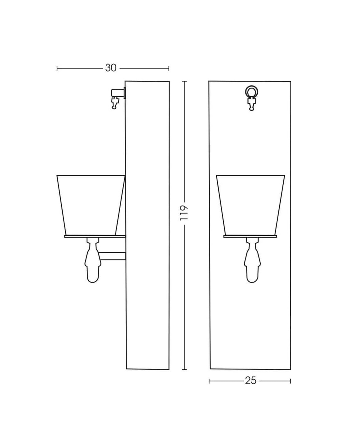 Fontana a Parete da Giardino con Rubinetto e Secchio Belfer 42/PRT Ruggine  – acquista su Giordano Shop