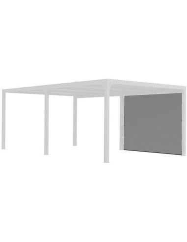 Tenda accessoria per Pergola bioclimatica PER 360x600 con binario per mezzo lato lungo 3,00 m, colore grigio