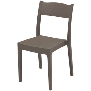 Sedia polipropilene brown mod. Vesta 2 pz esterno giardino uso professionale