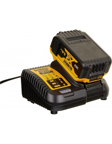 DeWalt Batteria agli ioni di litio XR da 5,0 Ah, 18 V con caricatore caricabatteria originale DCB115 DCB184