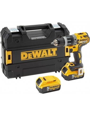 DeWalt Trapano avvitatore a percussione, 2 velocità, 5.0 Ah con doppia batteria e valigetta DCD796P2-QW