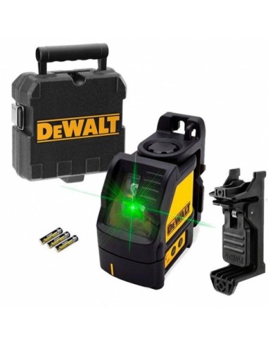 DeWalt Livella laser fino a 30 mt. o 100 mt. con rilevatore portatile a batterie AA linea orizzontale e verticale DW088CG