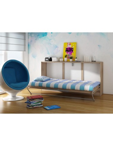 Mobile con Letto Pieghevole Integrato Roger cm 212x40x113h rovere blu