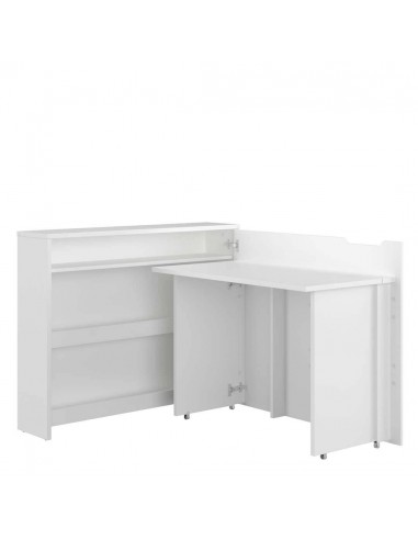 Lenart scrivania richiudibile Off. Consus cm115x27-136x93H destra Bianco opaco