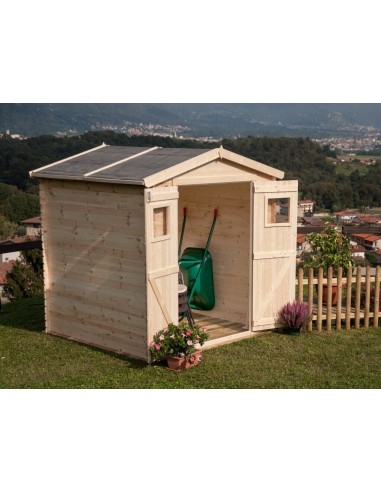 Casetta in legno non trattato GRETA cm. 200x250 escluso Pavimento