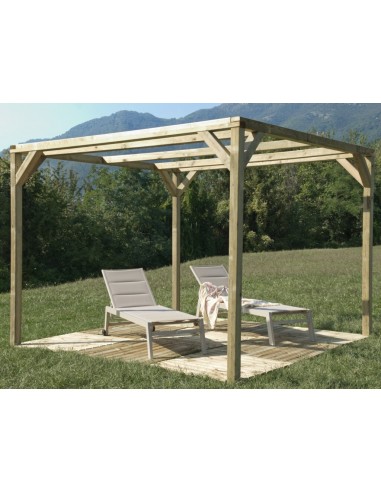 Pergola Ponza 300X300 Legno di Pino Massello impregnato in autoclave