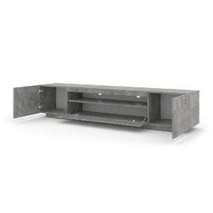 Mobile TV sospeso o a terra 200x42/36x37 Cm STAND AURA color Cemento