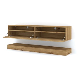 Mobile TV STAND DUO 160 sospeso e a terra colore Rovere