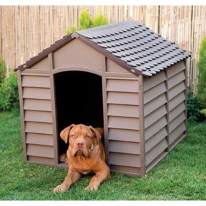 CUCCIA PER CANI CANE IN PVC MARRONE 78X84X60/80H
