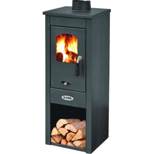 STUFA A LEGNA KARSO ANTRACITE 33x36xH93 cm. 5,2 KW