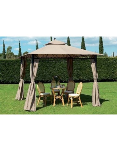 RICAMBIO SET 4 TELI LATERALI PER GAZEBO EDEN 3X3 COLORE BEIGE misure dei teli 250x200H SCURO