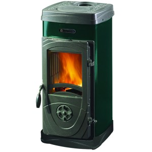 STUFA A LEGNA 5KW BRUCIATUTTO SUPER JUNIOR VERDE 36x42xH77 cm