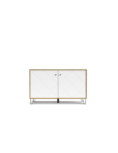 Mobile 2 ante soggiorno Bollo B04 cm 123x40x75h bianco rovere