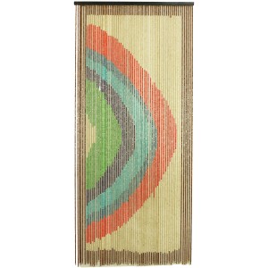 TENDA IN LEGNO ARCOBALENO 66 FILI 100x220 CM.