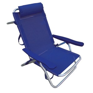 SEDIA SDRAIO SPIAGGINA BLU 2PZ RECLINABILE 53X62X77H MARE SPIAGGIA