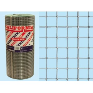 RETE ELETTROSALDATA ZINCATA A MAGLIA QUADRATA CALIFORNIA 12X25 1,50 RT.10MT H.50
