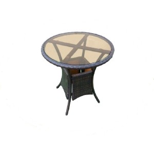 TAVOLINO TAVOLO LORY POLIRATTAN MOKA 60X73H