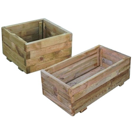 FIORIERA A CASSETTA IN LEGNO TRATTATO CM.40X80X26H