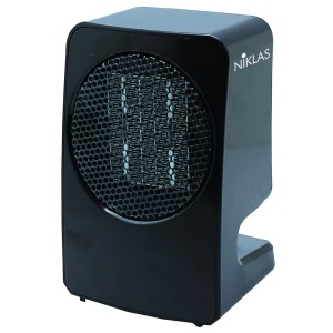 STUFA TERMOVENTILATORE CON EROGATORE CERAMICO PTC NIKLAS DOBLY-NERO - 11x8xH16 CM