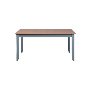 TAVOLO DA PRANZO LUZERNA 160x90x75 CM PINO MASSELLO VERNICIATO AD ACQUA GRIGIO E MARRONE SEPPIA