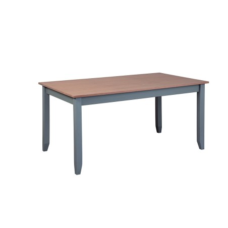 TAVOLO DA PRANZO LUZERNA 160x90x75 CM PINO MASSELLO VERNICIATO AD ACQUA GRIGIO E MARRONE SEPPIA