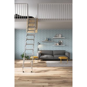 Scari PAL30070100 Scala Retrattile, Zincato, 70 X 100 Cm