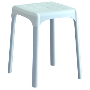 SEDUTA ANTISCIVOLO SGABELLO BIANCO DA BAGNO HL.CM.42  EH-ST-PP-BX
