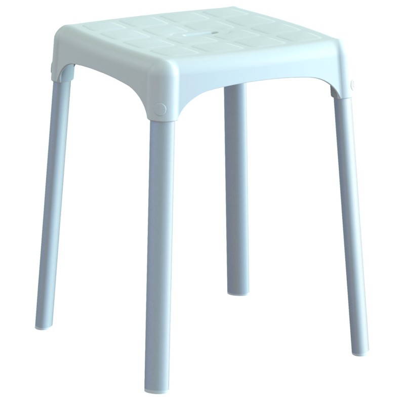 SEDUTA ANTISCIVOLO SGABELLO BIANCO DA BAGNO HL.CM.42 EH-ST-PP-BX SEDUTA ANTISCIVOLO SGABELLO BIANCO DA BAGNO HL.CM.42 EH-ST-PP-BX