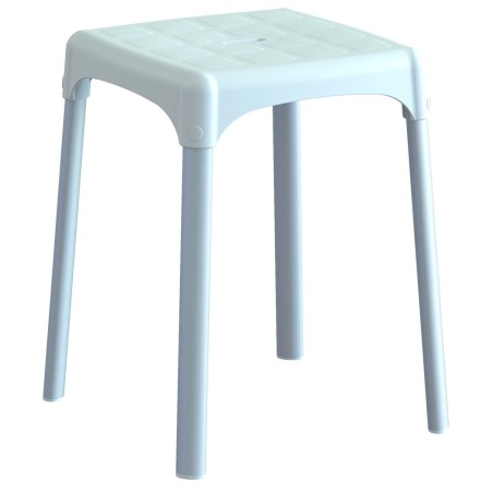 SEDUTA ANTISCIVOLO SGABELLO BIANCO DA BAGNO HL.CM.42  EH-ST-PP-BX