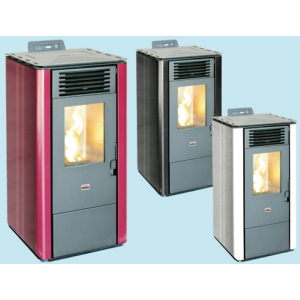 STUFA A PELLET 8,02 KW QUEEN 10 BORDEAUX 44x48xH92 cm