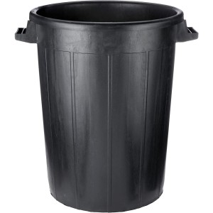 BIDONE IN PLASTICA PORTARIFIUTI NERO LT. 100