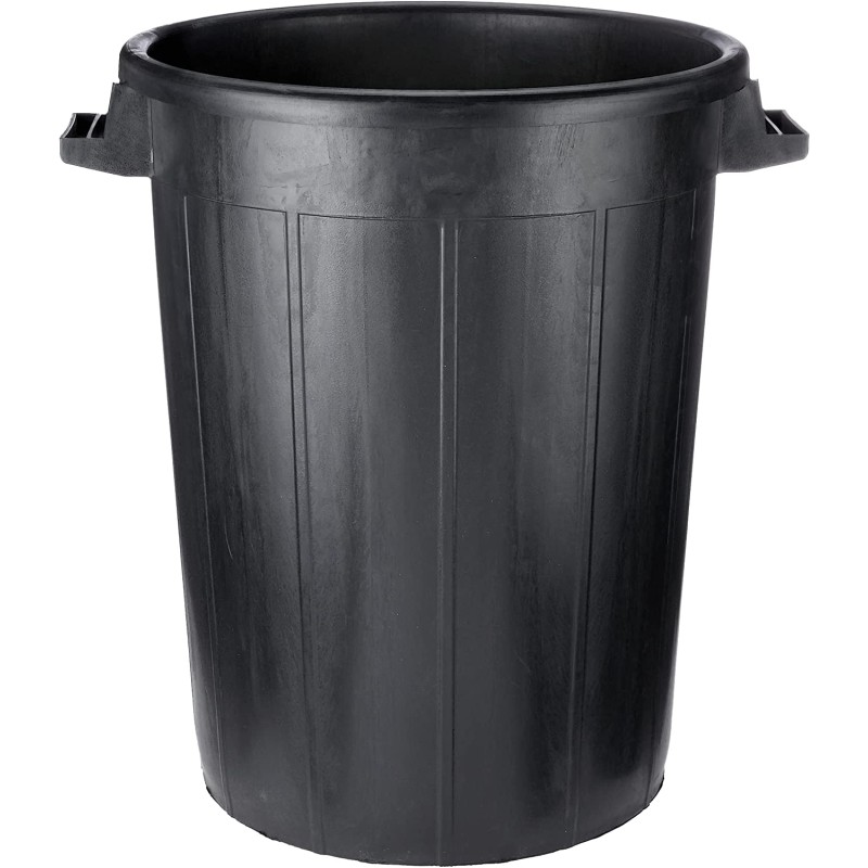 BIDONE IN PLASTICA PORTARIFIUTI NERO LT. 100 BIDONE IN PLASTICA PORTARIFIUTI NERO LT. 100