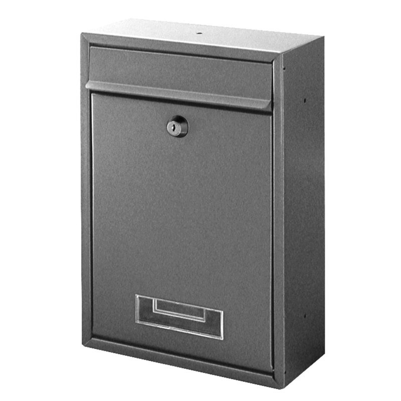 CASSETTA POSTALE BRIXO DOMUS IN ACCIAIO COLORE GRIGIO L22xP9xH33 cm CASSETTA POSTALE BRIXO DOMUS IN ACCIAIO COLORE GRIGIO L22xP9xH33 cm