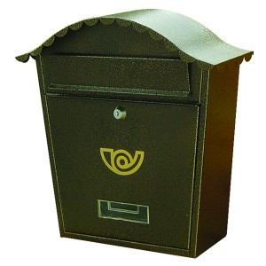 CASSETTA POSTALE BRIXO VILLA D'ESTE IN ACCIAIO COLORE BRONZO L36xP14xH37 cm