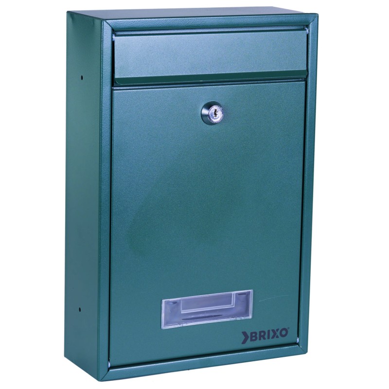 CASSETTA POSTALE BRIXO DOMUS IN ACCIAIO COLORE VERDE L22xP9xH33 cm CASSETTA POSTALE BRIXO DOMUS IN ACCIAIO COLORE VERDE L22xP9xH33 cm